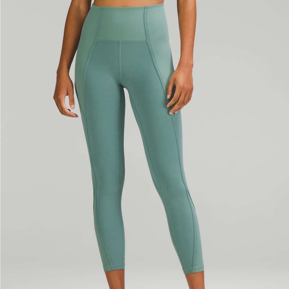Lululemon Align Ribbed Panel High-Rise Tight 25" - Tidewater Teal